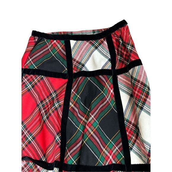 Vintage Bill Atkinson Glen of Michigan Plaid Patchwork Wool Maxi Skirt Size Smal - Picture 2 of 6